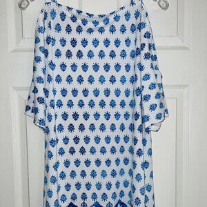Jude Connally Cold Shoulder Dress in Summer Foulard-Size Medium